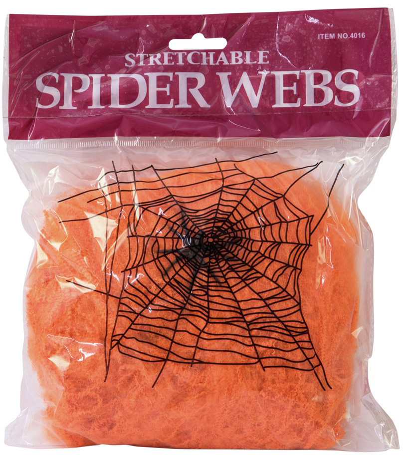 Europalms Halloween Spinnennetz Orange 100g Uv Aktiv Dekotopia