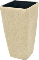 EUROPALMS Dekotopf STONA-41, kubisch, beige
