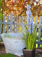 EUROPALMS Bellflower, fleur artificielle, violet, 105cm