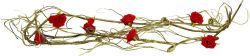 Guirnalda de rosas EUROPALMS (EVA), artificial, roja