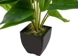 EUROPALMES Anthurium, plante artificielle, blanc et rose