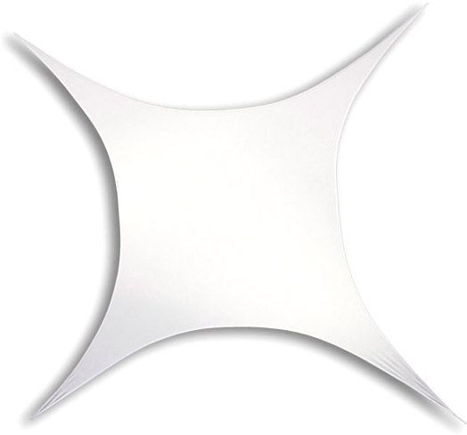 Stretch Shape Square 250cm x 125cm, White