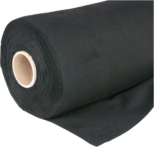 Deko Flanel 1,3m(W), roll 60 m, Black, 140 gr/m2