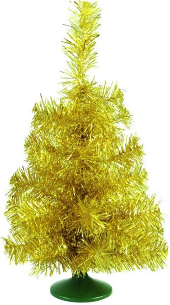 EUROPALMS Tischtannenbaum, gold, 45cm