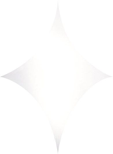 Stretch Shape Diamond 125cm x 125cm, White