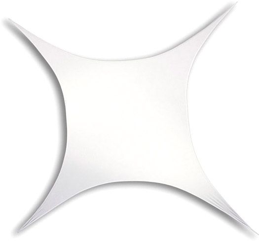 Stretch Shape Square 500cm x 250cm, White