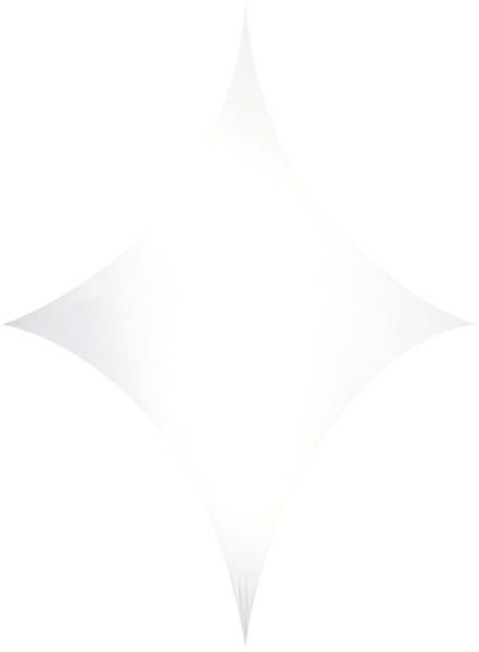 Stretch Shape Diamond 125cm x 125cm, White