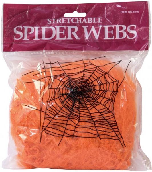 EUROPALMS Halloween Spinnennetz orange 50g UV-aktiv
