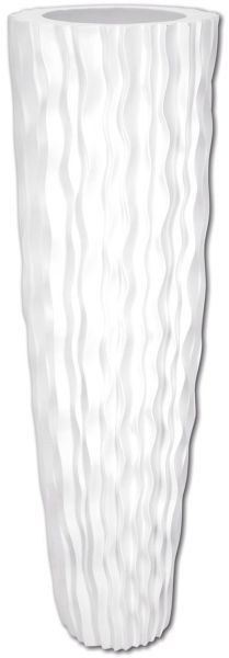 EUROPALMS Designübertopf LAMELLA-140, weiß
